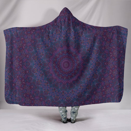 Purple Mandalas Hooded Blanket