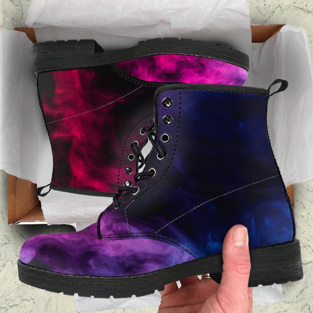 Pink & Purple Smoke Womens Boots