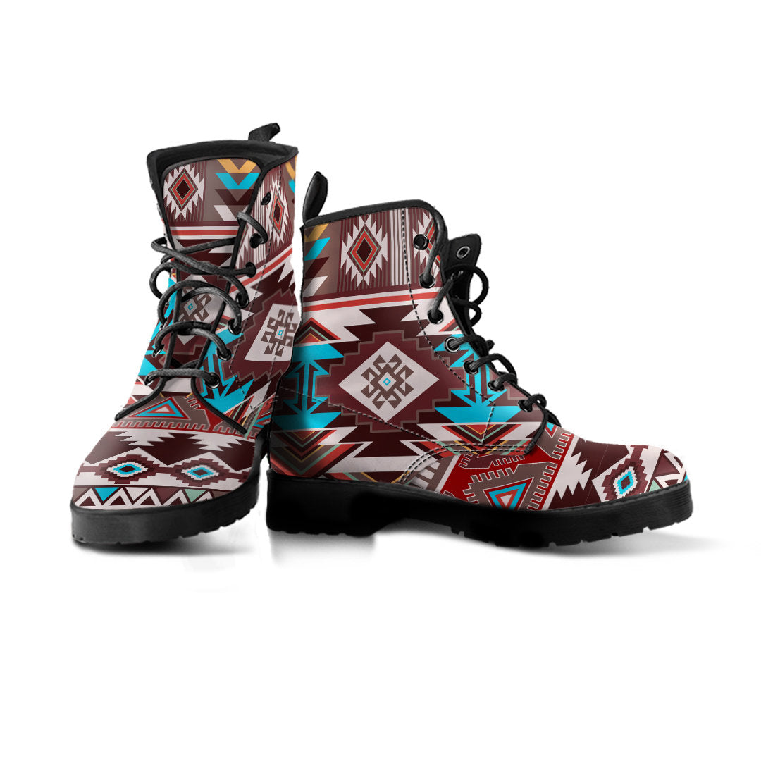Brown Boho Aztec Womens Boots