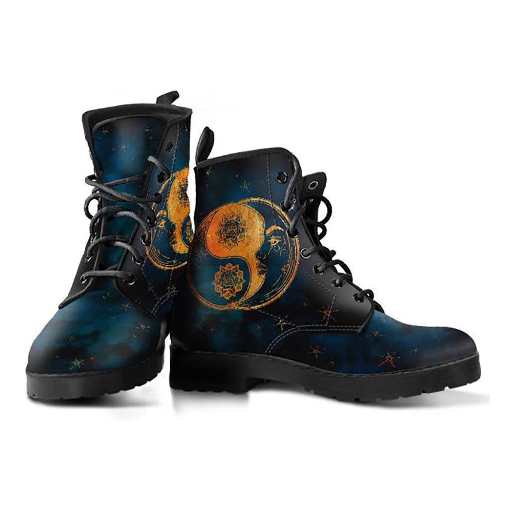 Yin Yang Sun & Moon Womens Boots