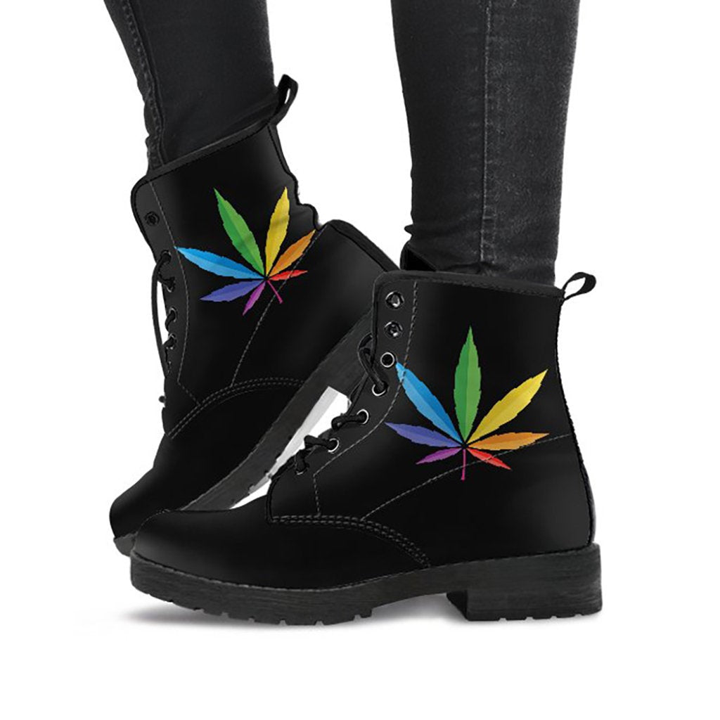 Colorful Cannabis Pride Womens Boots
