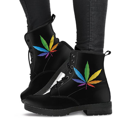 Colorful Cannabis Pride Womens Boots