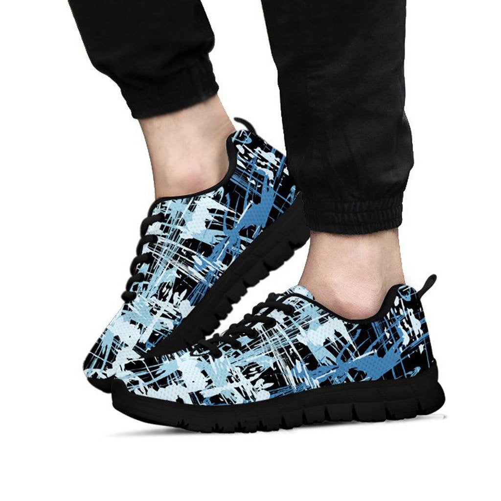 Blue Abstract Graffiti Sneakers