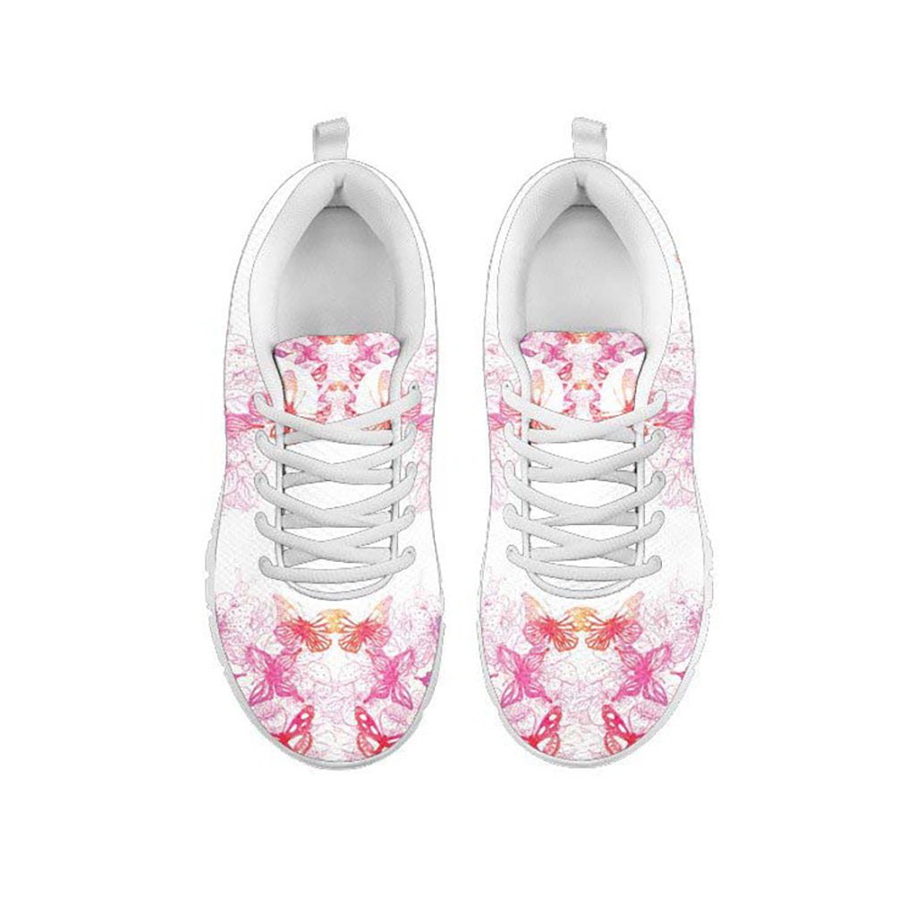 Pink & Purple Abstract Butterflies Sneakers