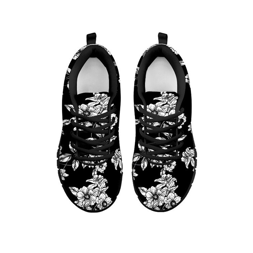 Black Floral Sneakers