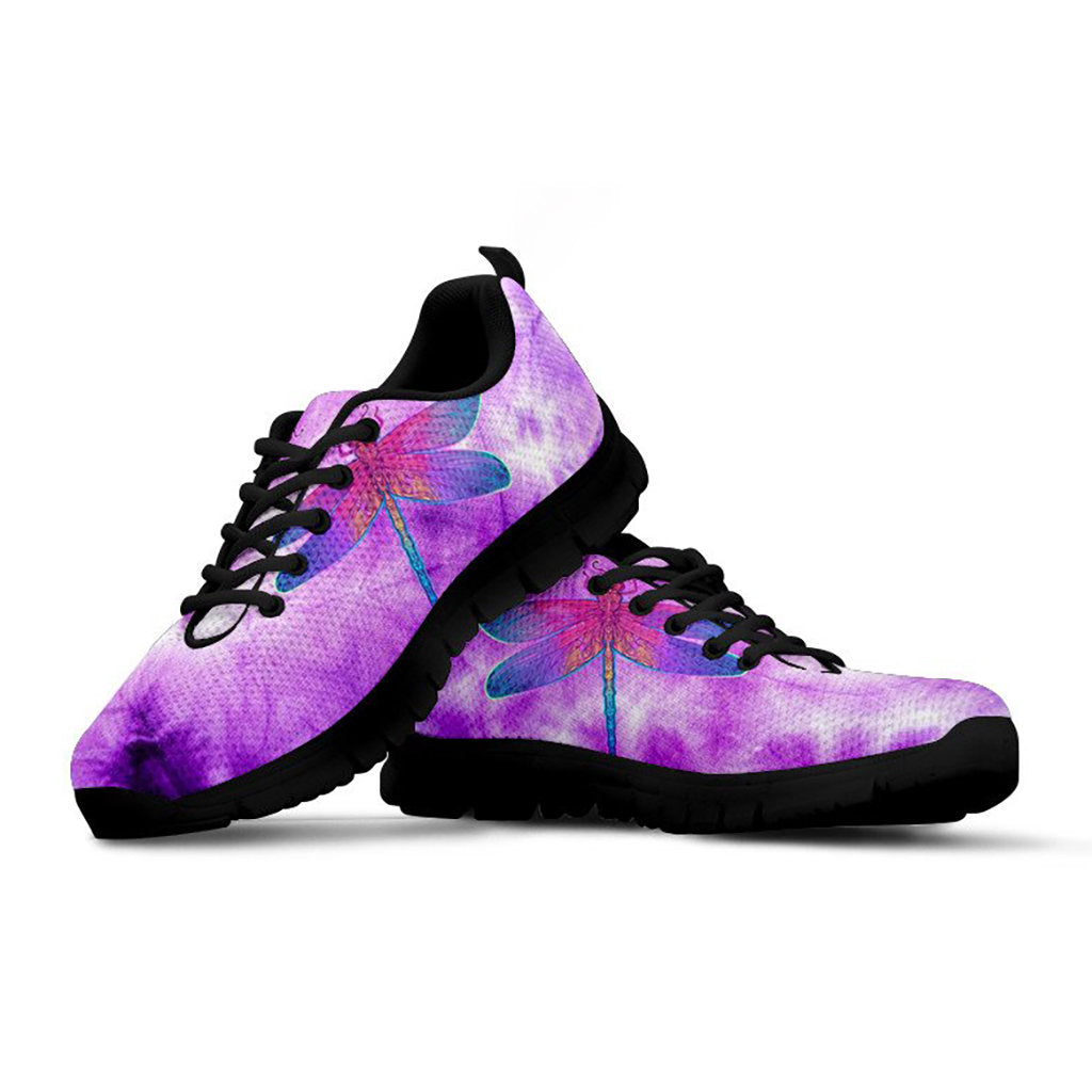 Pink & Purple Abstract Dragonfly Sneakers