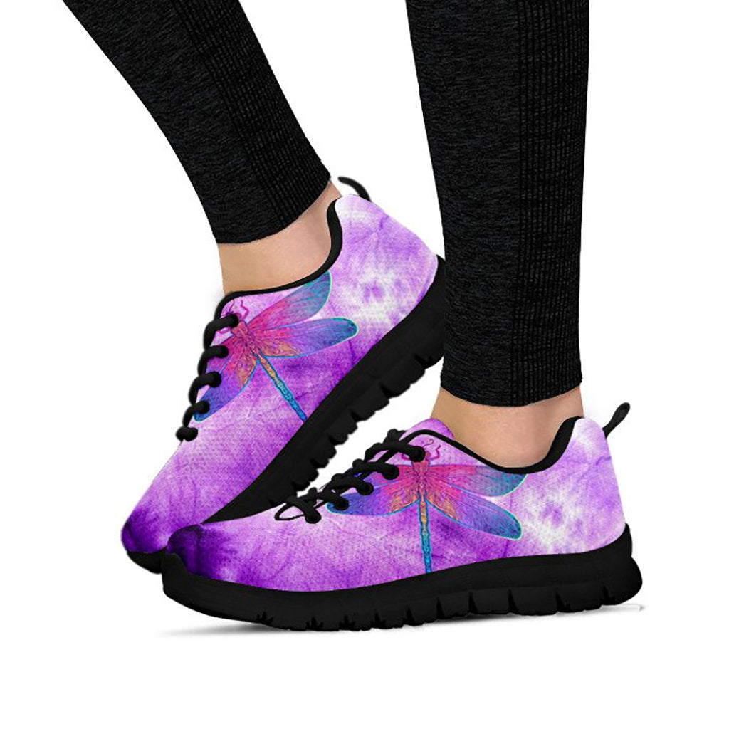 Pink & Purple Abstract Dragonfly Sneakers
