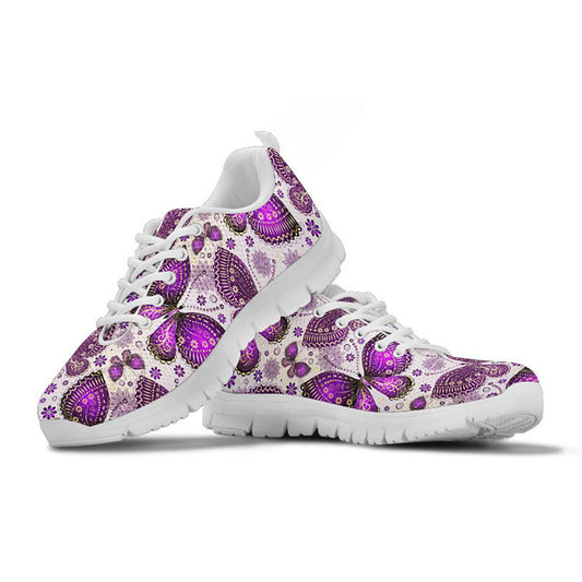 Purple Butterflies Decor Sneakers