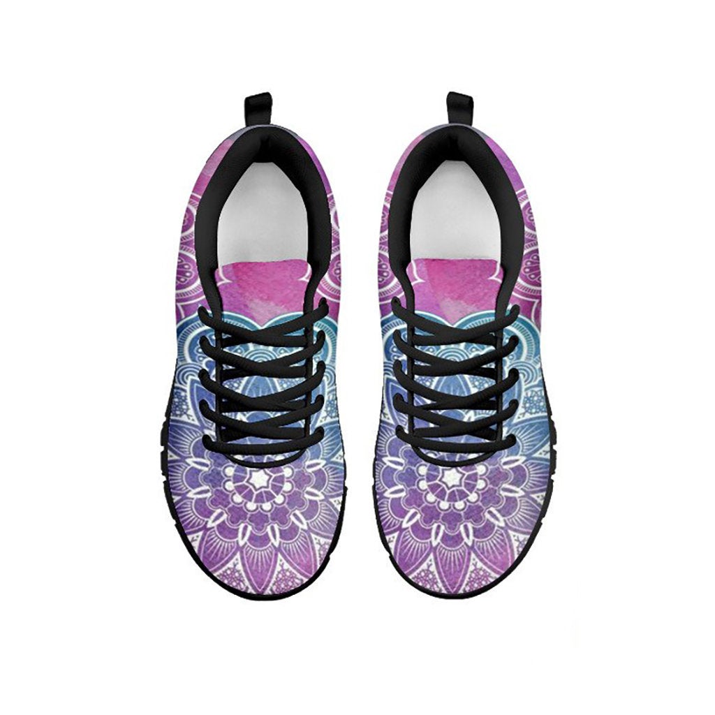Purple Floral Mandalas Sneakers