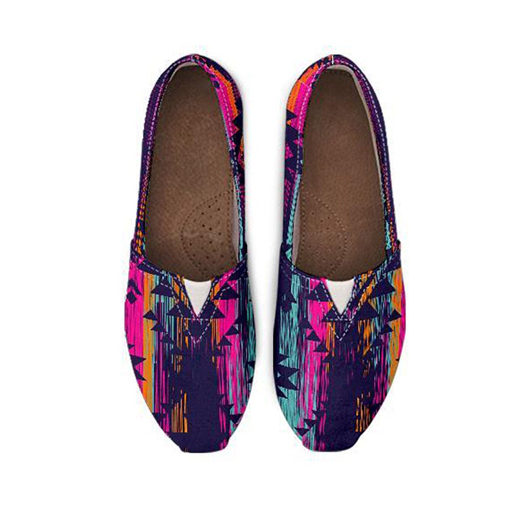 Colorful Boho Aztec Streaks Casual Shoes