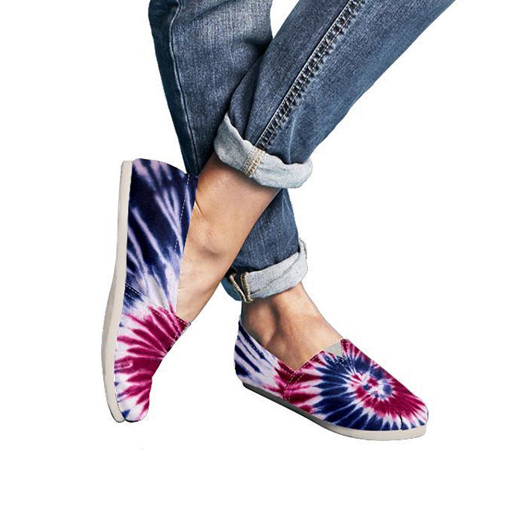 Red, White & Blue Tie Dye Casual Shoes