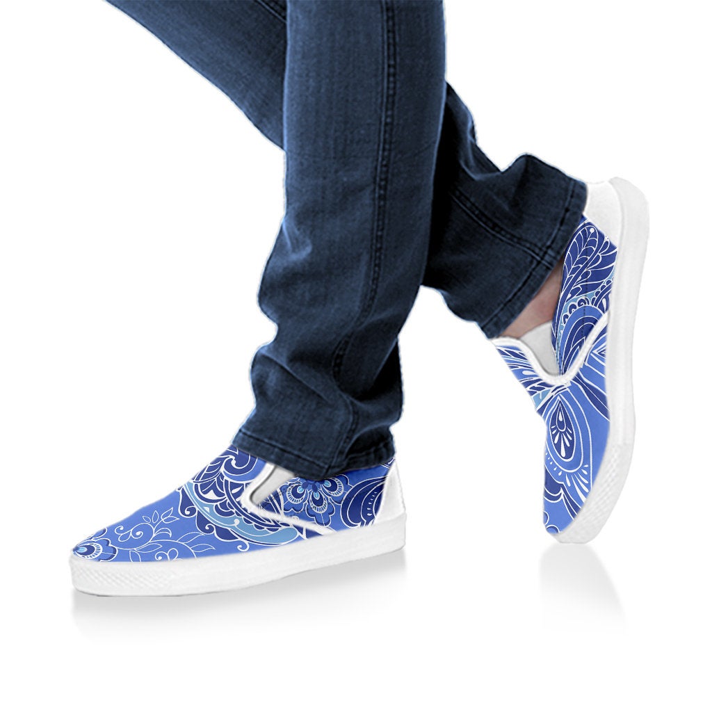 Purple Butterflies Decor Slip On Shoes