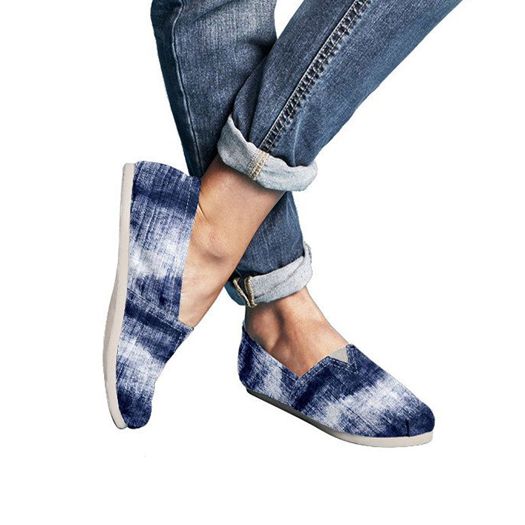 Denim Blue Abstract Casual Shoes