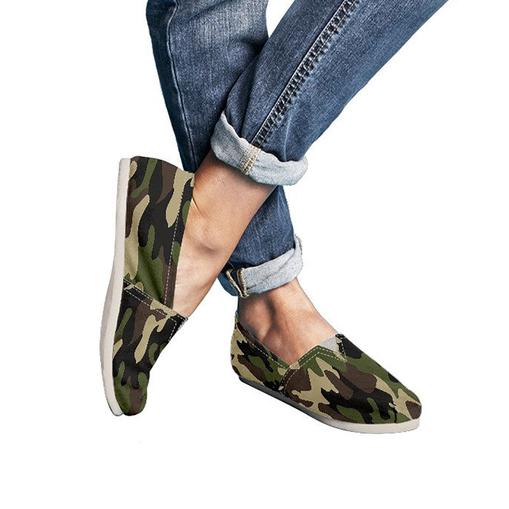 Army Green Camouflage Casual Shoes