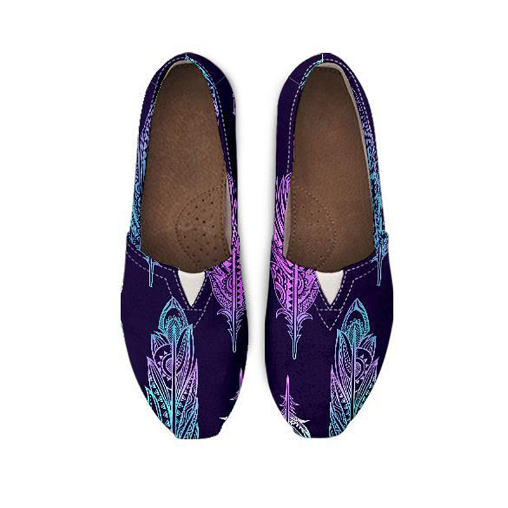 Neon Pink Feathers Casual Shoes