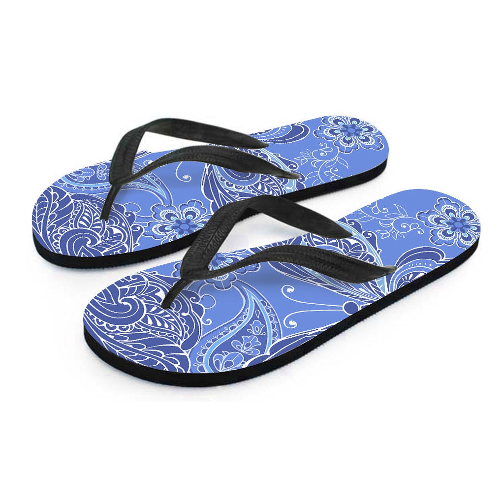 Purple Butterflies Decor Flip Flops