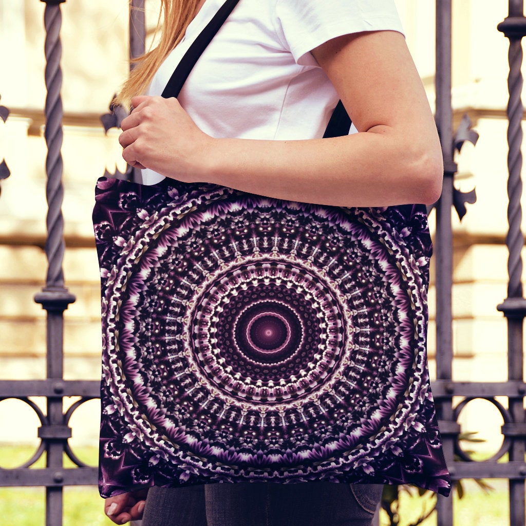 Boho Mandala Canvas Tote Bag