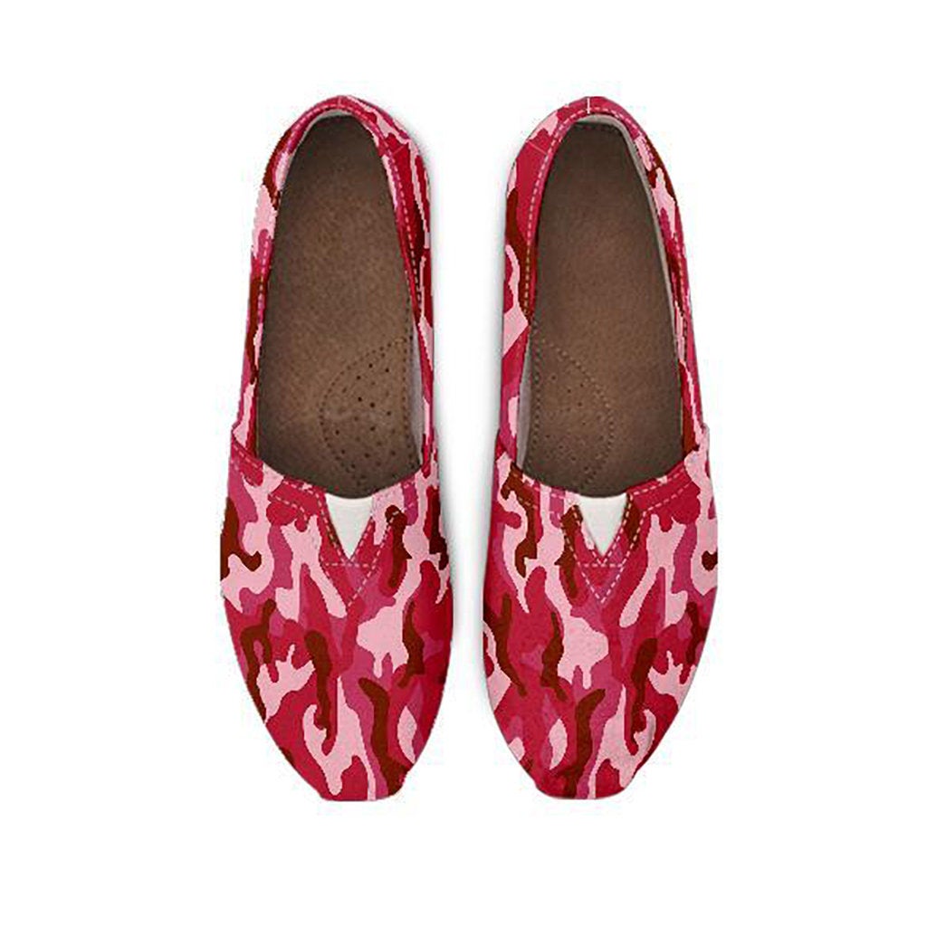 Red Camouflage Casual Shoes