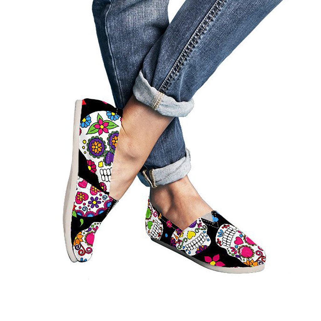 Colorful Sugar Skulls Casual Shoes