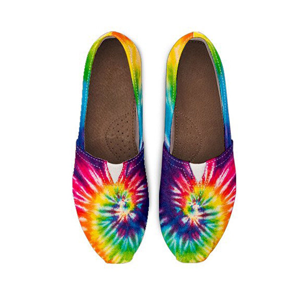 Colorful Tie Dye Spiral Casual Shoes