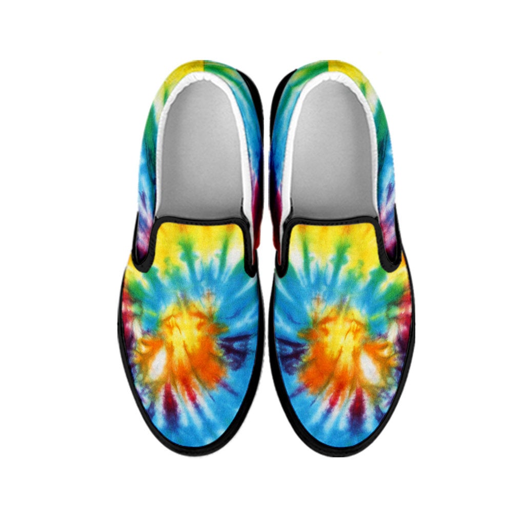 Colorful Tie Dye Abstract Art Slip On Shoes