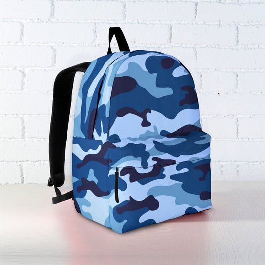 Blue Camouflage Backpack
