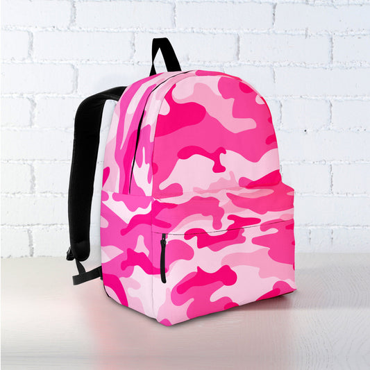 Pink Camouflage Backpack