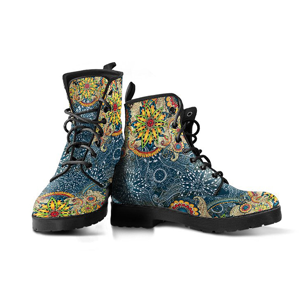 Colorful Fractal Mandala Womens Boots
