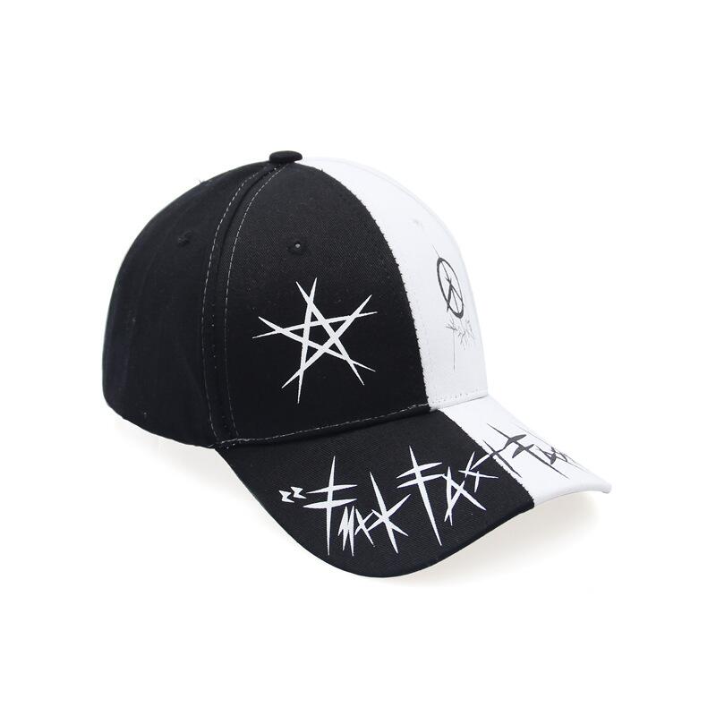 Black/White Graffiti Adjustable Hat Cap