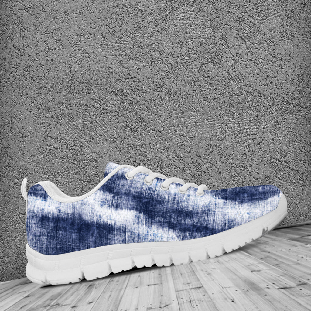 Blue Denim Abstract Sneakers