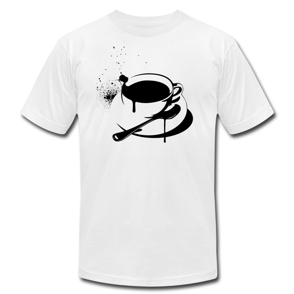 Black & White Cup of Coffee T-Shirt - white