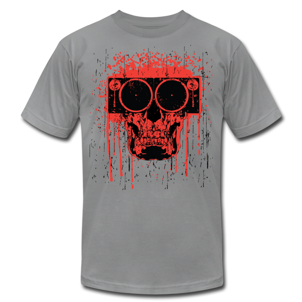 Abstract Skull Speaker T-Shirt - slate