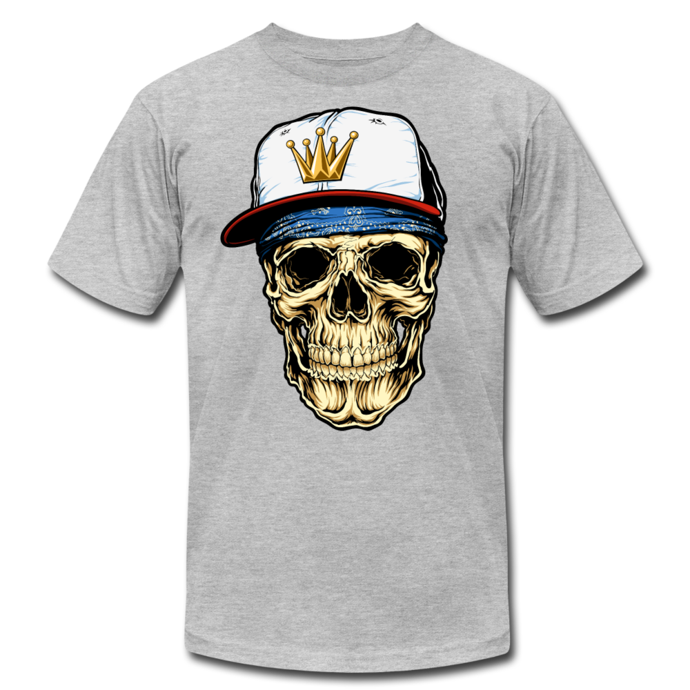 Hip Hop Skull T-Shirt - heather gray