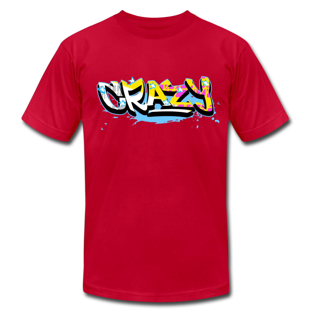 Colorful Crazy Graffiti T-Shirt - red