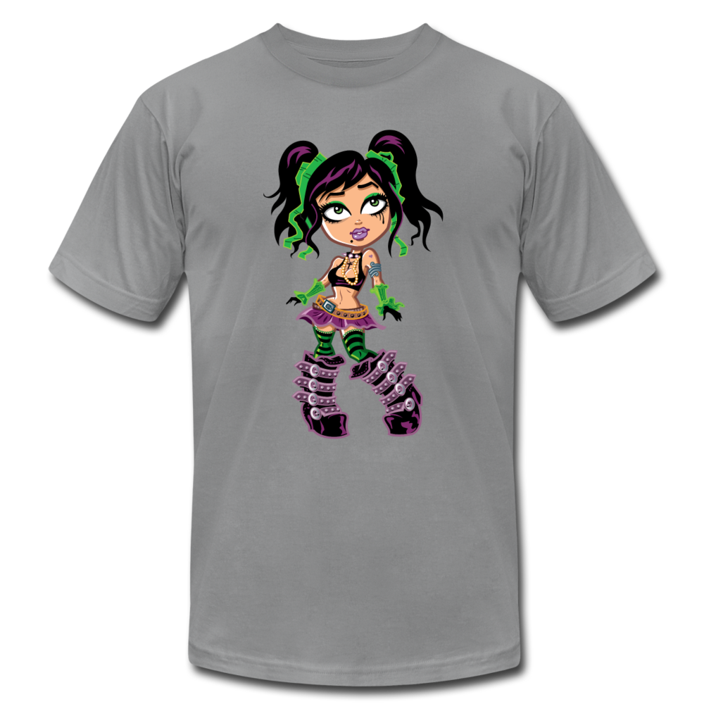 Cartoon Girl T-Shirt - slate