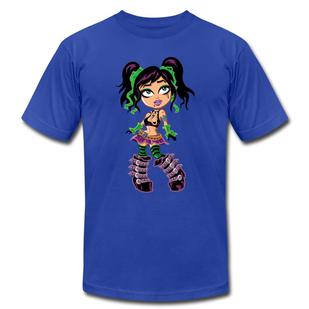 Cartoon Girl T-Shirt - royal blue