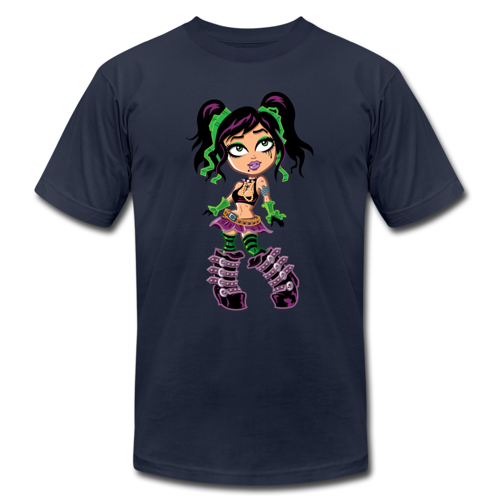 Cartoon Girl T-Shirt - navy