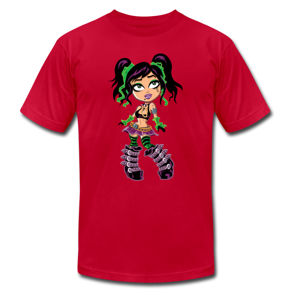 Cartoon Girl T-Shirt - red