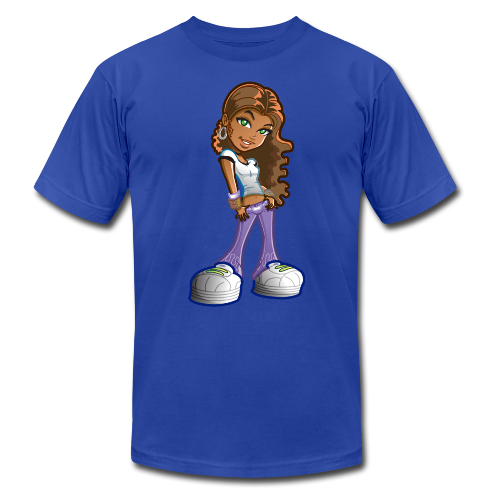 Cartoon Girl T-Shirt - royal blue