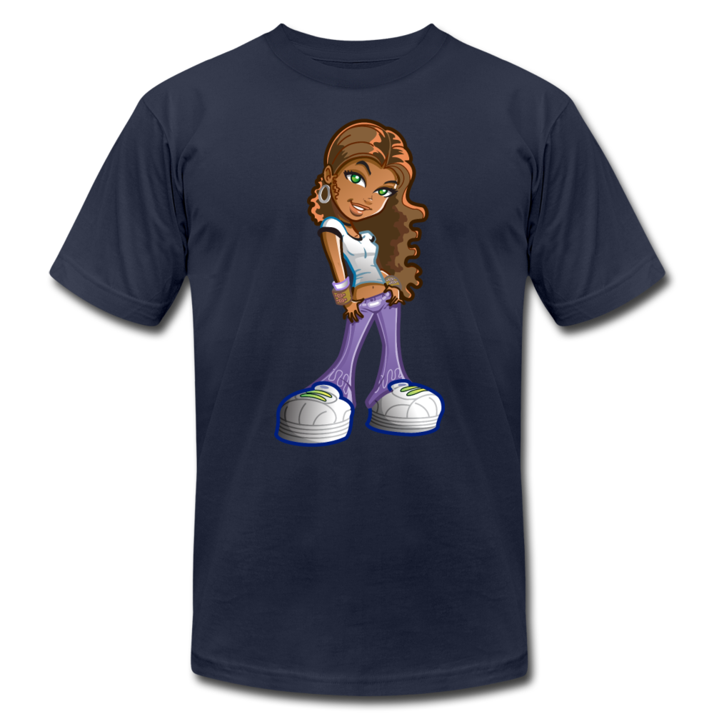 Cartoon Girl T-Shirt - navy
