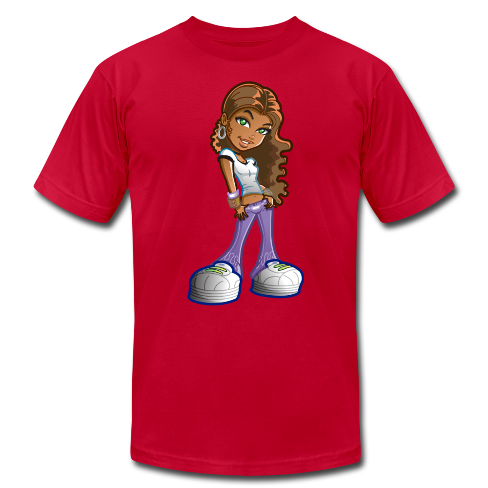 Cartoon Girl T-Shirt - red