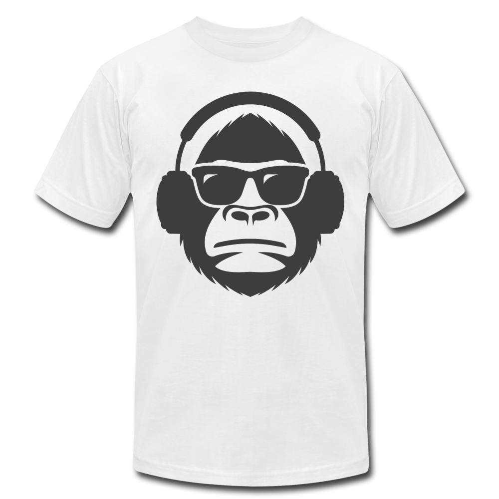 Monkey Headphones T-Shirt - white
