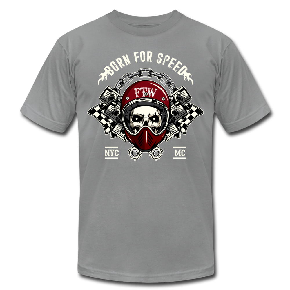 Born for Speed Racer Skull T-Shirt - slate