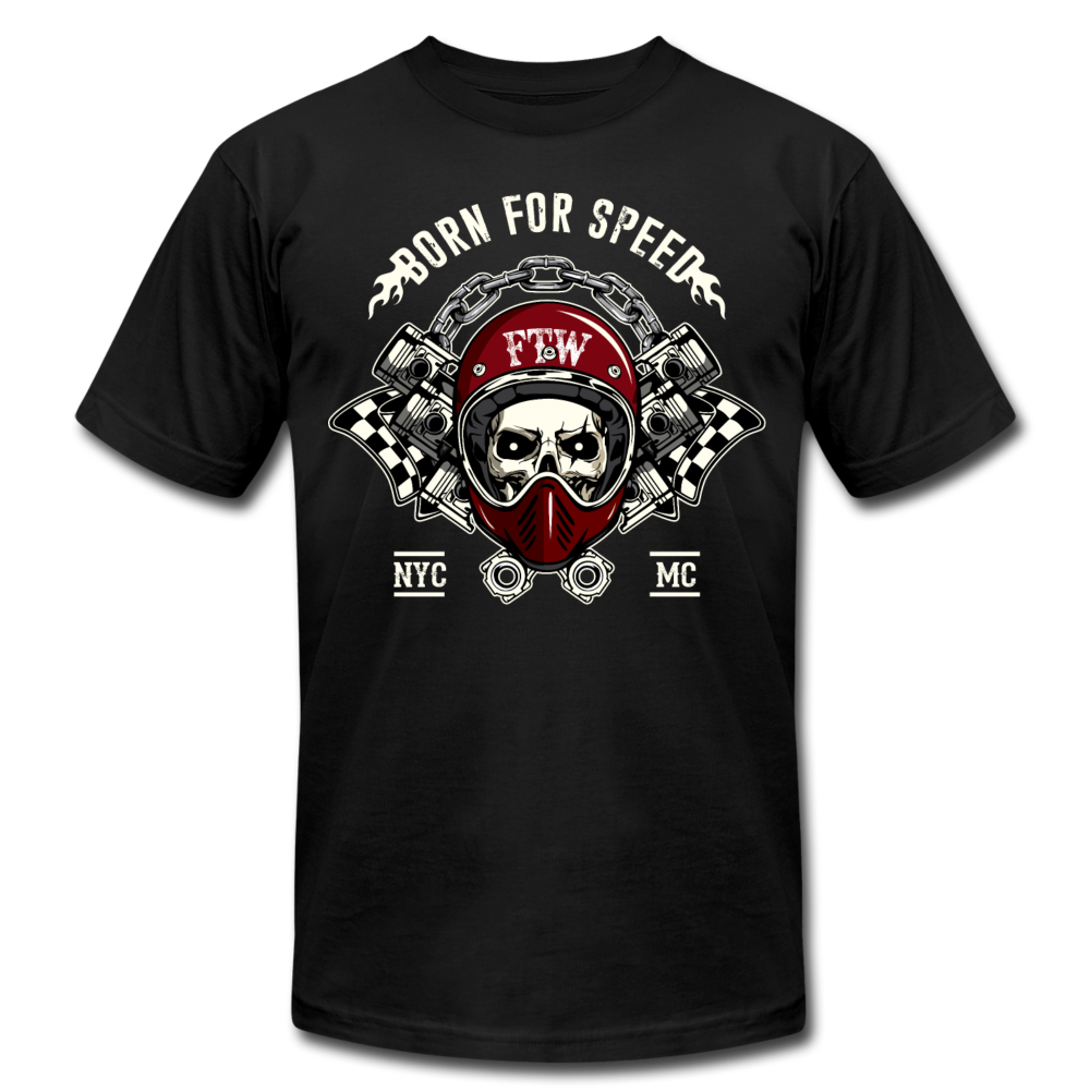 Born for Speed Racer Skull T-Shirt - black