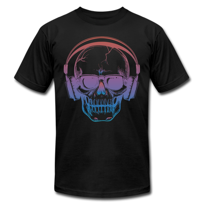 Skull Headphones T-Shirt - black