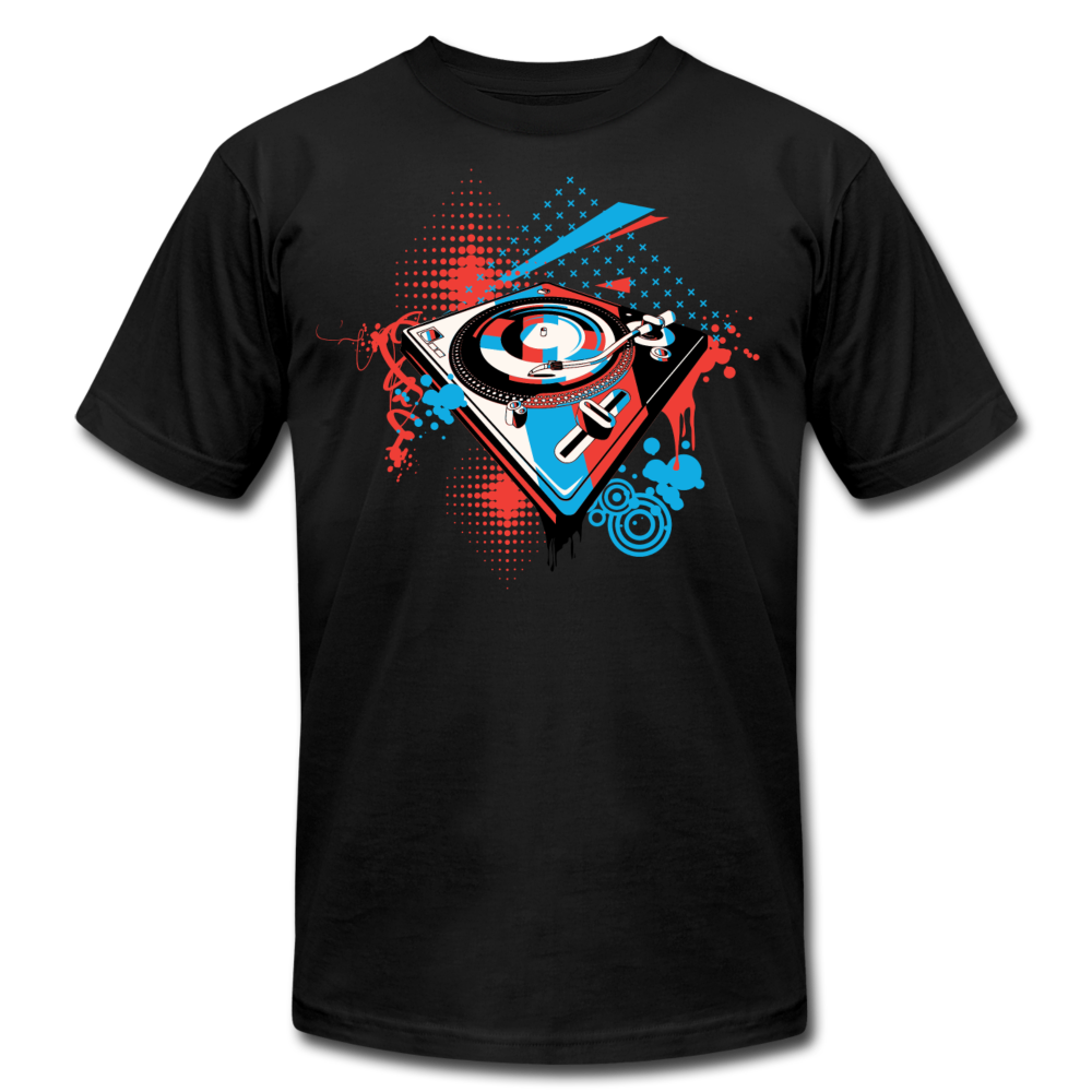 Abstract Turntable T-Shirt - black