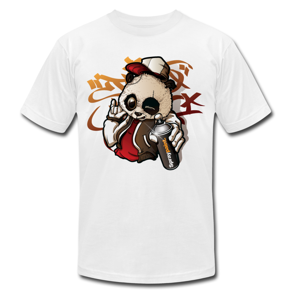 Hip Hop Panda Graffiti Artist T-Shirt - white