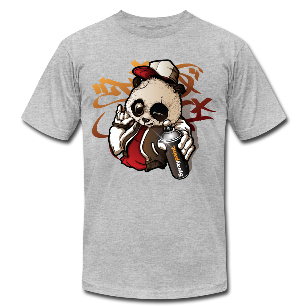 Hip Hop Panda Graffiti Artist T-Shirt - heather gray