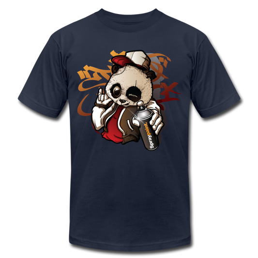 Hip Hop Panda Graffiti Artist T-Shirt - navy