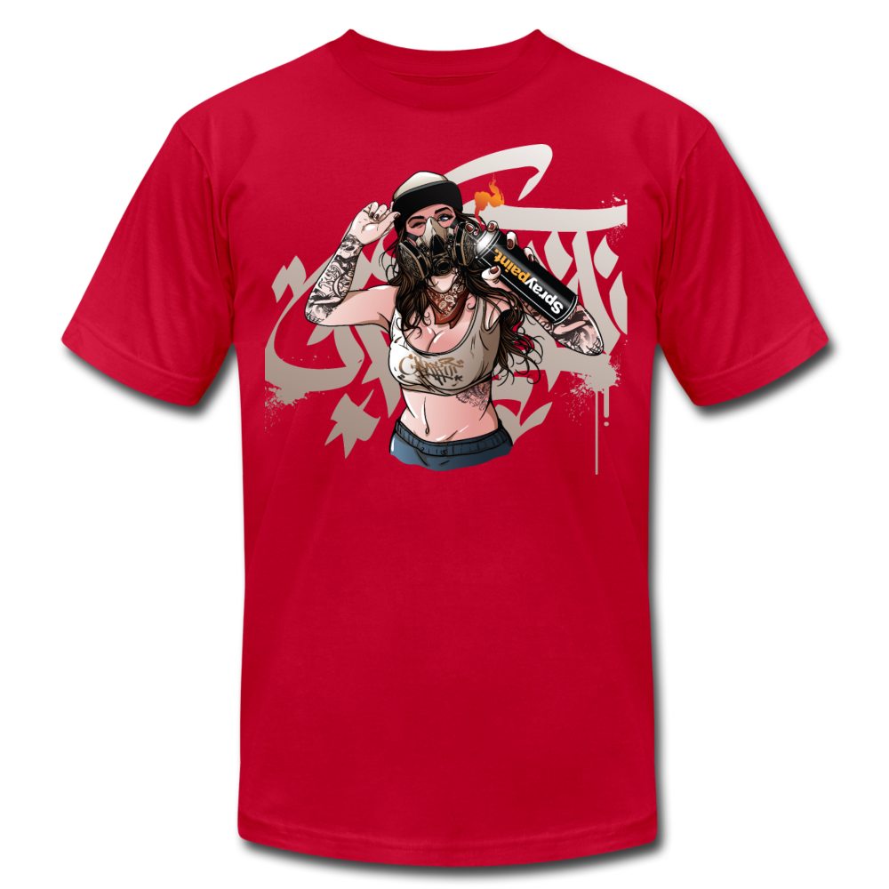 Graffiti artist Girl T-Shirt - red